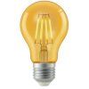 52669 3 led zarovka e27 s vlaknem amber 6w tepla bila