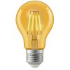 LED žárovka E27 s vláknem Amber - 6W - teplá bílá