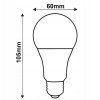 52669 4 led zarovka e27 s vlaknem amber 6w tepla bila