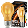 24720 52669 led zarovka e27 s vlaknem amber 6w tepla bila