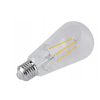 24738 7 52675 7 led zarovka s vklaknem e27 st64 6w tepla bila