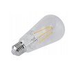 52675 7 led zarovka s vklaknem e27 st64 6w tepla bila