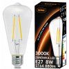 52675 led zarovka s vklaknem e27 st64 6w tepla bila