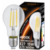 LED žárovka s vláknem E27 - 15W - neutrální bílá