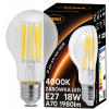 LED žárovka s vláknem E27 - 18W - neutrální bílá