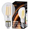 52687 led zarovka s vlaknem e27 15w tepla bila