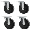 Otočná gumová nábytková kolečka 4" - 4 ks