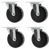 Otočná gumová nábytková kolečka 5" - 4 ks