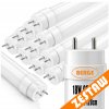 10x LED trubice 120cm T8 18W 1800lm 6000K - studená bílá