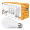 SADA 6x LED žárovka E27 12W - studená bílá