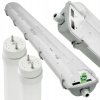 Sada 2 hermetických LED svítidel do fólie 120 cm + 4 trubicových zářivek G13 18W