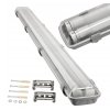 Hermetické svítidlo 120cm lampa + 2x LED trubice Voděodolné 6000K studená teplota