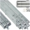 SADA 4 hermetických LED lamp 120 cm pro dílny se trubicemi