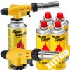 Plynový hořák 1300° nastavitelný Premium + 4x plynová kartuše