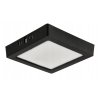 LED přisazený stropní panel – čtverec, 12 W, 1200 lm, černý