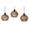 LED závěsná lampa 3xE27 dřevěná nastavitelná do kuchyně obývacího pokoje atmosférická