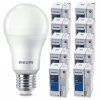 10x LED žárovka PHILIPS LED E27 10W 1055lm teplá bílá 2700k
