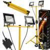 Sada 2x50W LED reflektorů se stojanem - studená barva