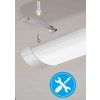 Sada 8 LED dílenských lamp do garáže pro přisazenou stropní montáž 36W 120cm