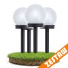 SADA 4 solárních zahradních lamp, LED, BÍLÉ, 10 cm, vodotěsné, IP44