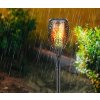 SADA 4 solárních LED svítilen s efektem plamene a ohně IP44 do zahrady