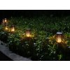 SADA 4 solárních LED svítilen s efektem plamene a ohně IP44 do zahrady