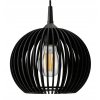 Stínidlo pro lustrovou lampu, dřevěná koule, černé