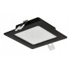 LED panelové stropní svítidlo pro zapuštěnou montáž 6W, černé čtvercové, 4000K