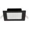 LED panelové stropní svítidlo pro zapuštěnou montáž 6W, černé čtvercové, 4000K