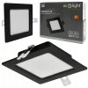 LED panelové stropní svítidlo pro zapuštěnou montáž 6W, černé čtvercové, 4000K