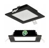 LED panelové stropní svítidlo pro zapuštěnou montáž 6W, černé čtvercové, 4000K