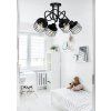 Stropní závěsné svítidlo  LOFT 4x černá pružina