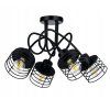 Stropní závěsné svítidlo  LOFT 4x černá pružina