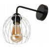 Černá LED nástěnná lampa LOFT edison + bílé stínidlo 1xe27