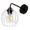 Černá LED nástěnná lampa LOFT edison + bílé stínidlo 1xe27