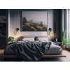Černá LED nástěnná lampa LOFT edison + bílé stínidlo 1xe27