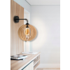 55519 1 led nastenne svitidlo 1x e27 loft edison drevena koule