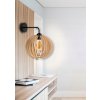 LED nástěnné svítidlo 1x E27 LOFT edison dřevěná koule
