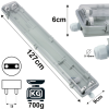 SADA 4 hermetických LED lamp 120 cm pro dílny se trubicemi