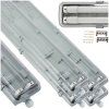 SADA 4 hermetických LED lamp 120 cm pro dílny se trubicemi