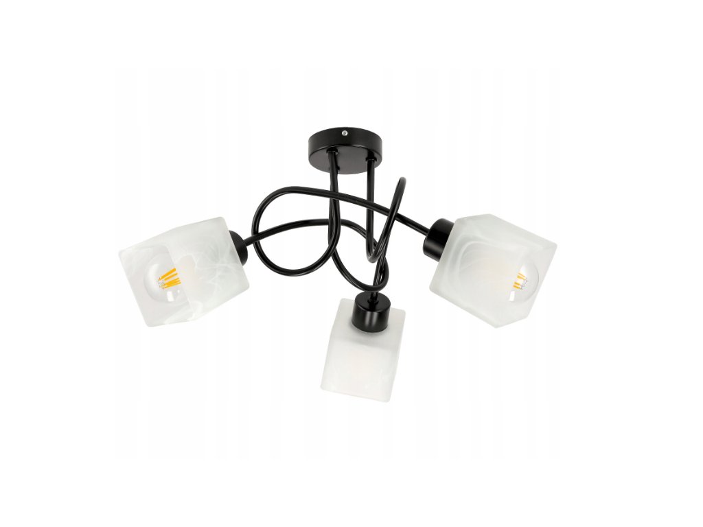 LED stropná lampa LOFT - 3xE27 - CUBE WHITE