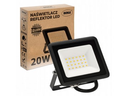 LED reflektor 20W IP65 PREMIUM - studená biela