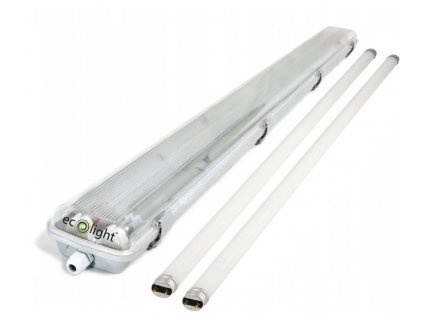 Svietidlo + 2x LED trubica - G13 - 120cm - 18W - 1800lm studená biela - SADA