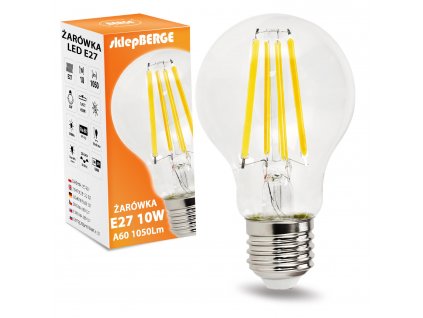 38704 led zarovka e27 a60 10w neutralni bila