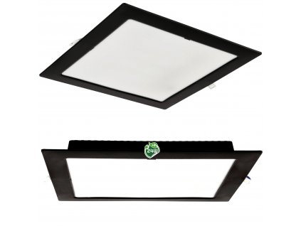 40737 ctvercovy led panel zapusteny cerny 24w pc neutralni bila