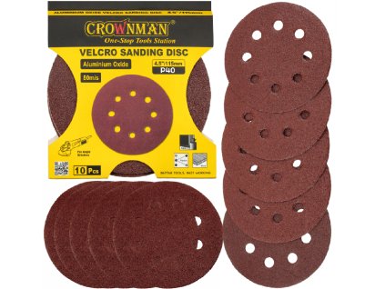 45391 45391 brusny papir na suchy zip kulaty 115 mm 4 5 gradace p40 10 ks