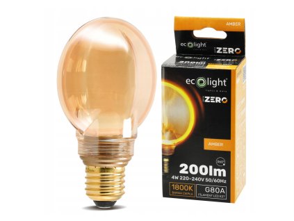 47614 47614 dekorativni led zarovka e27 4w 200lm g80 amber retro rada zero