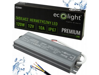 45109 45109 hermeticky led zdroj 12v 120w ip67 vodeodolny