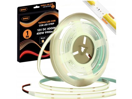 49132 49132 led pasek cob neon 12v 480d 9w m ip20 1m 990lm neutralni barva
