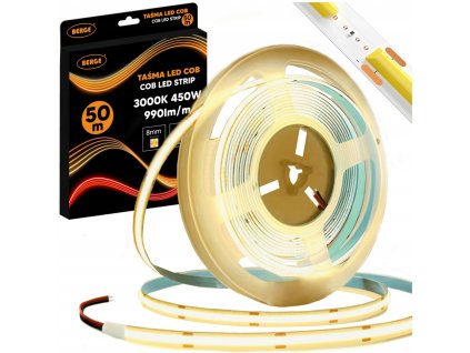 49141 49141 led pasek cob neon 12v 480d 9w m ip20 50m tepla barva